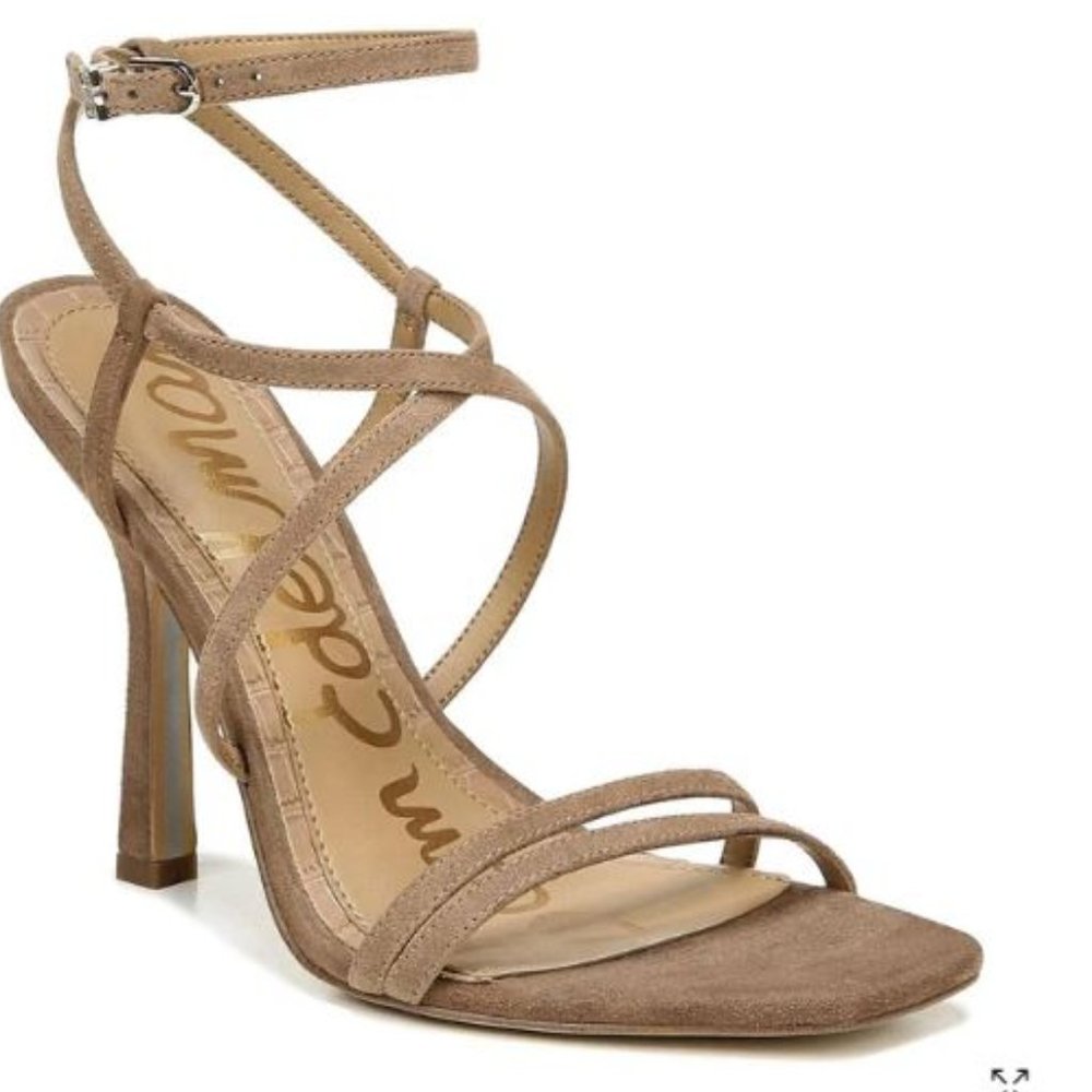 NWOT Sam Edelman Leeanne Praline Nude Wrapped Ankle Strap High Heeled - …